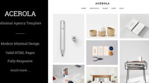 Acerola Ultra Minimalist Agency HTML Template